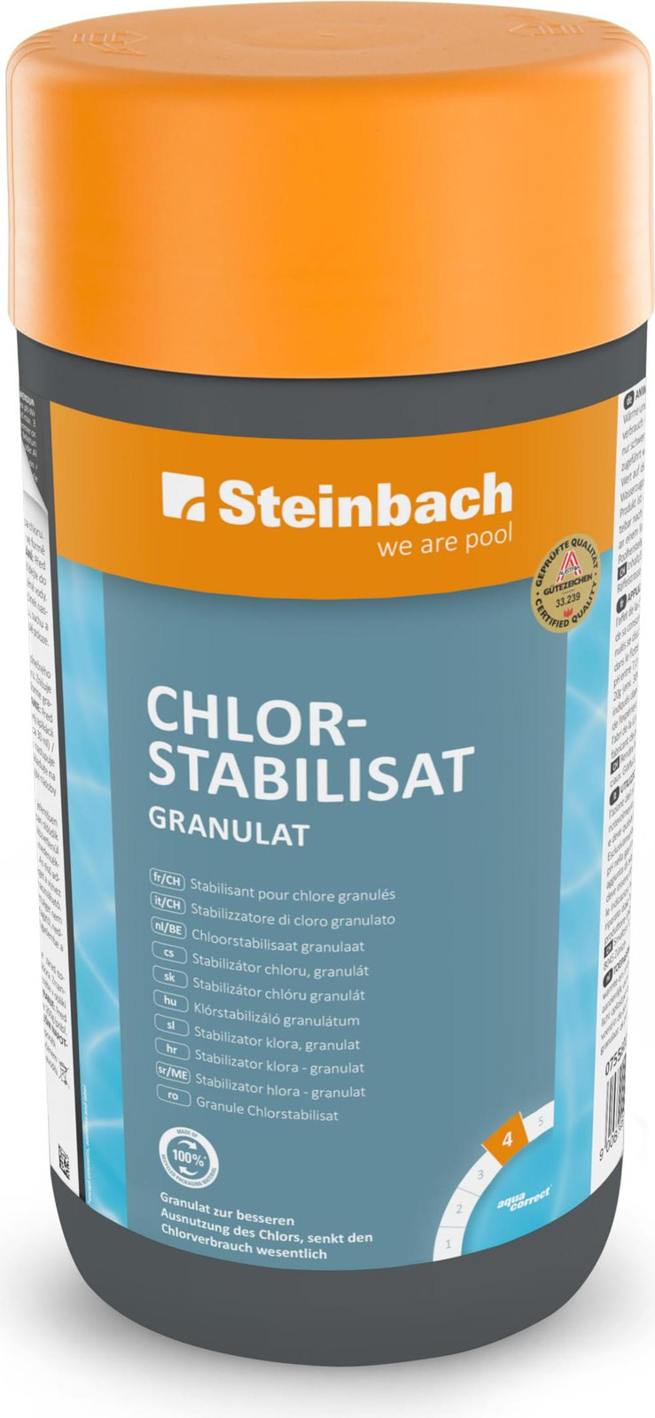 Steinbach Chloortabiliseermiddel Granulaat tegen chloorgeur, 1 kg