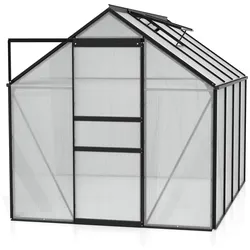 Vitavia Einsteiger-Gewächshaus inkl. Fundamentrahmen - 195x257x197cm - schwarz -