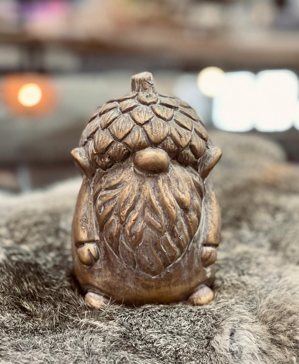 Stenen Gnoom Paulus Goud 19 cm
