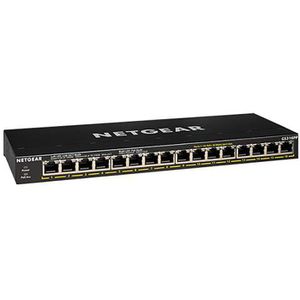 Netgear Switch SOHO Gigabit, GS316PP-100EUS, unmanaged, 16-Port, 1 Gbit/s, 16x PoE+