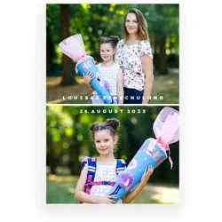 Dankeskarte Einschulung: Endlich Schulkind mit Fotos