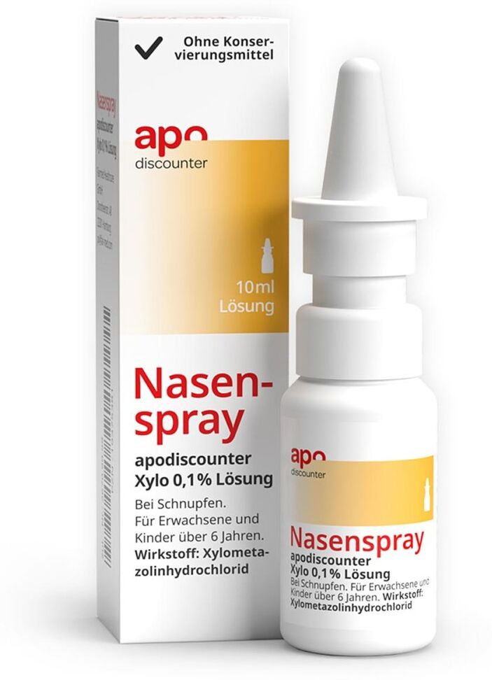 Nasenspray mit Xylometazolin 0,1 % von apodiscounter