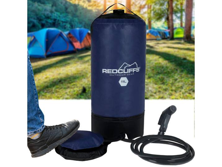 Camping-Dusche mit Fusspumpe, 11 L