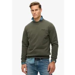Superdry für Herren. M2013751A Essential Sweatshirt grün (M), Lässig, Baumwolle