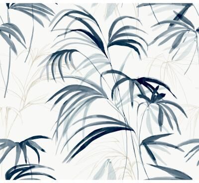 Candice Olson Inky Blue Palms Wallpaper
