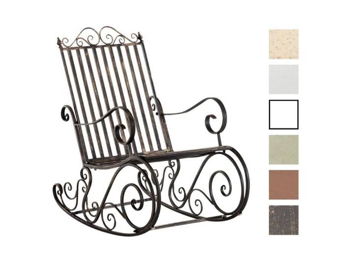 CLP Fauteuil à bascule Smilla en fer forgé et design antique Bronze