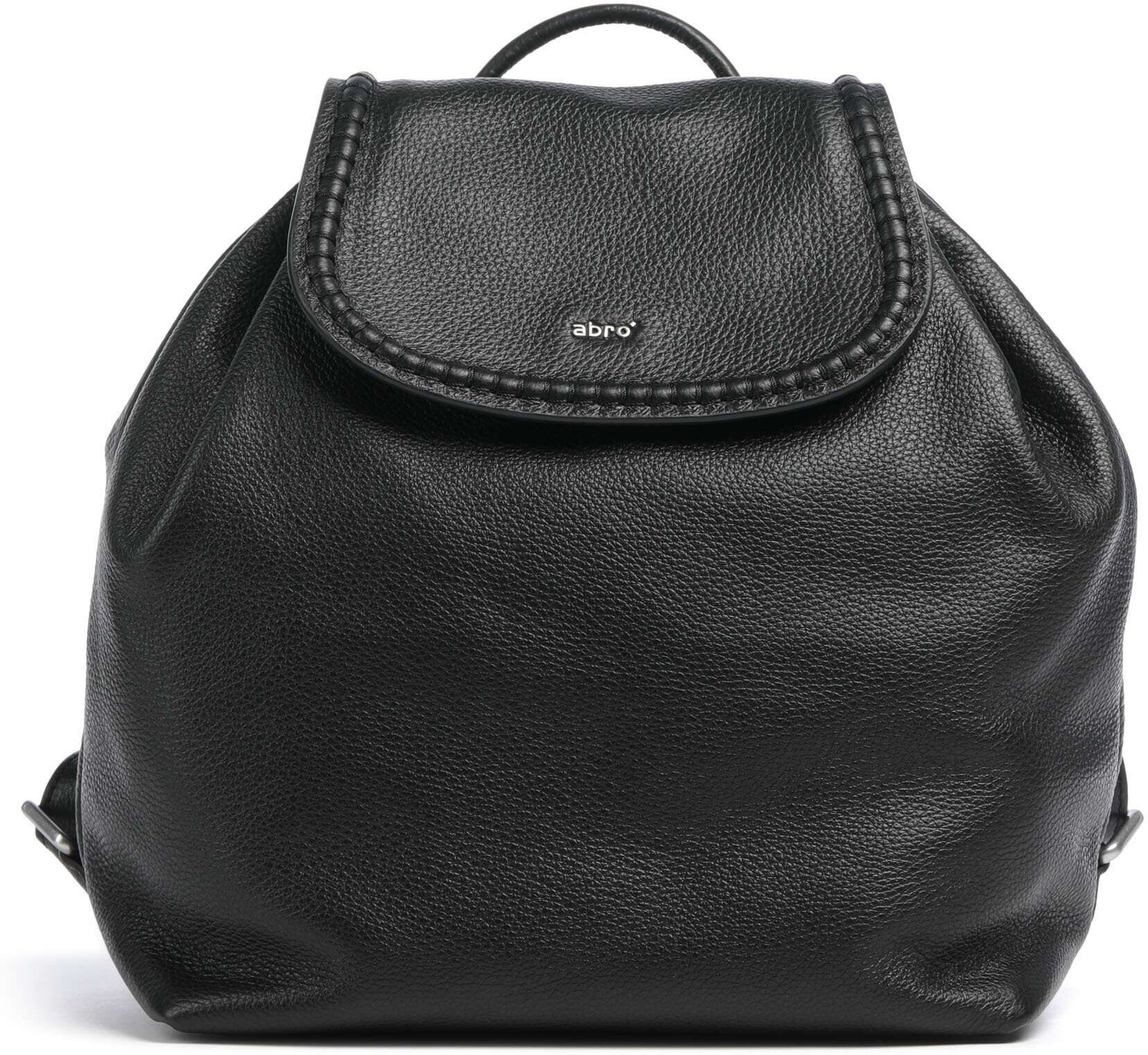Abro Agave Signature Rucksack aus Leder, schwarz