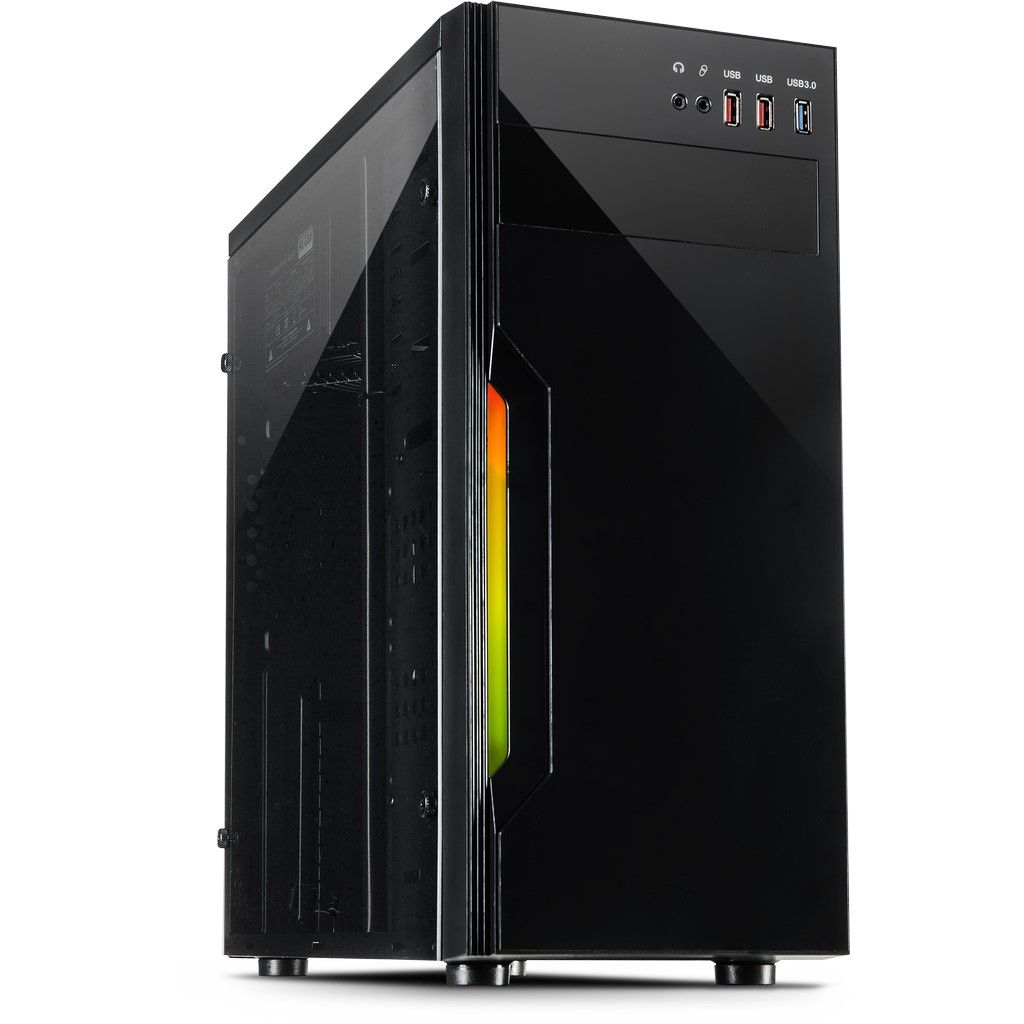 Inter-Tech B42 RGB Midi Tower Gehäuse Schwarz 3x USB 88881320