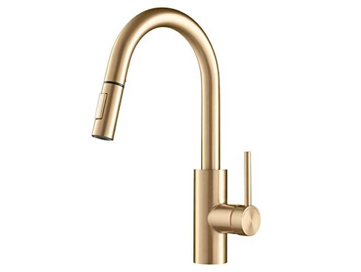 Kraus KPF-2620BB Oletto Küchenarmatur, 15 1/8 Zoll, messing gebürstet