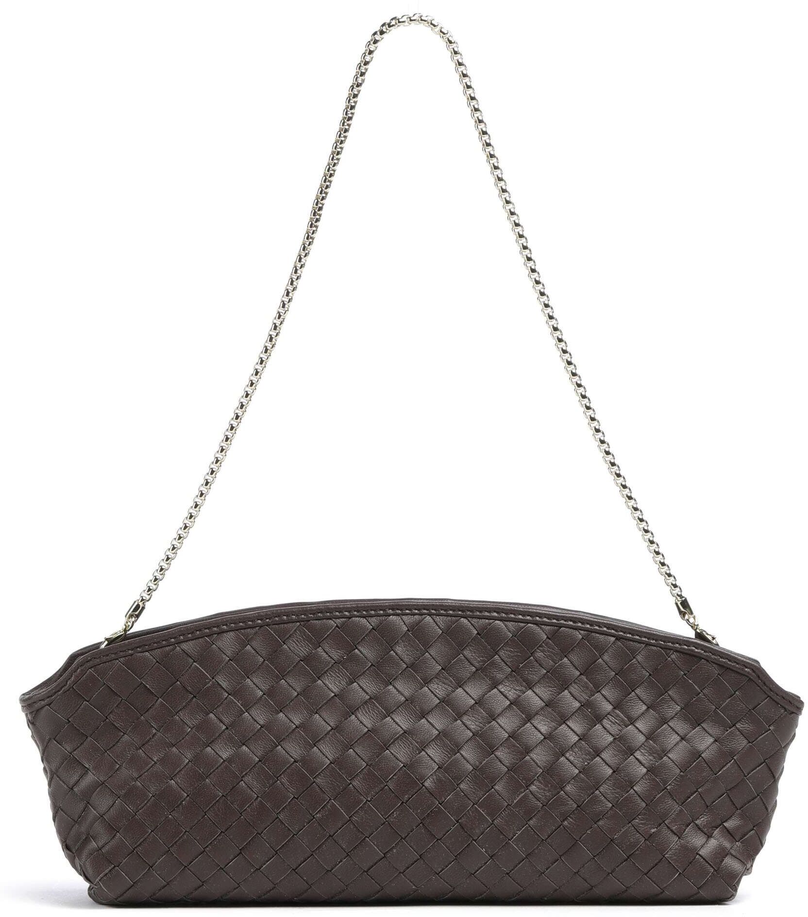 Abro Piuma Ballroom Schultertasche aus Leder, braun