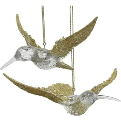 Viana, Christbaumschmuck, Christbaumschmuck Vogel Kolibri Anhänger 2er-Set