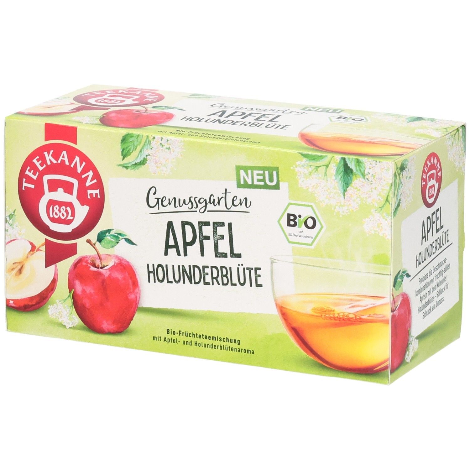 Teekanne BIO Genussgarten Apfel Holunderblüte 18 St Tee