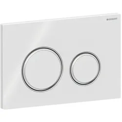 Geberit Sigma 50 Round Betätigungsplatte 115884SI1 weiß, für 2-Mengen Spülung