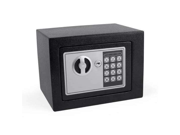 mini coffre-fort pavo avec serrure électronique noir