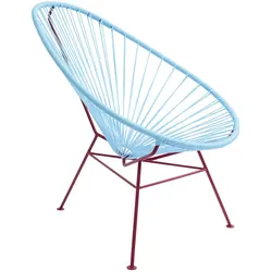 Stuhl Acapulco Chair Acapulco Design Bespannung Mex blau, 70x92x95 cm
