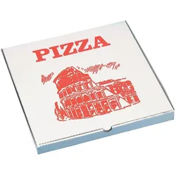 Papstar Pizzakarton, Einwegbehälter, Rot, Weiss