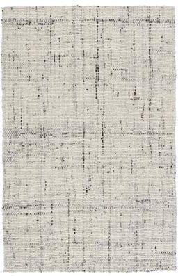 Juniper Home Cambridge Collection Basket Weave and Tweed Design Wool Area Rug