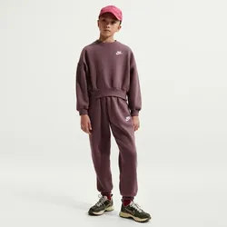 NIKE Sportswear Club Fleece Boxy Crewneck Sweatshirt Mädchen 502 - tattoo/tattoo/white L (146-156 cm)