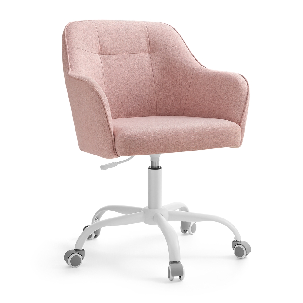 SONGMICS Homeoffice Stuhl höhenverstellbar atmungsaktiver Stoff rosa B34OBG019P01