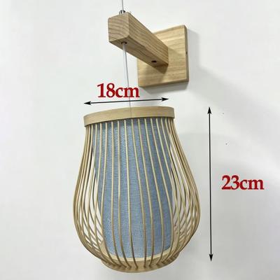 Uplift Picks Japanese Bamboo Rattan Wall Sconce Handwoven Farmhouse Light c no Light Bulb