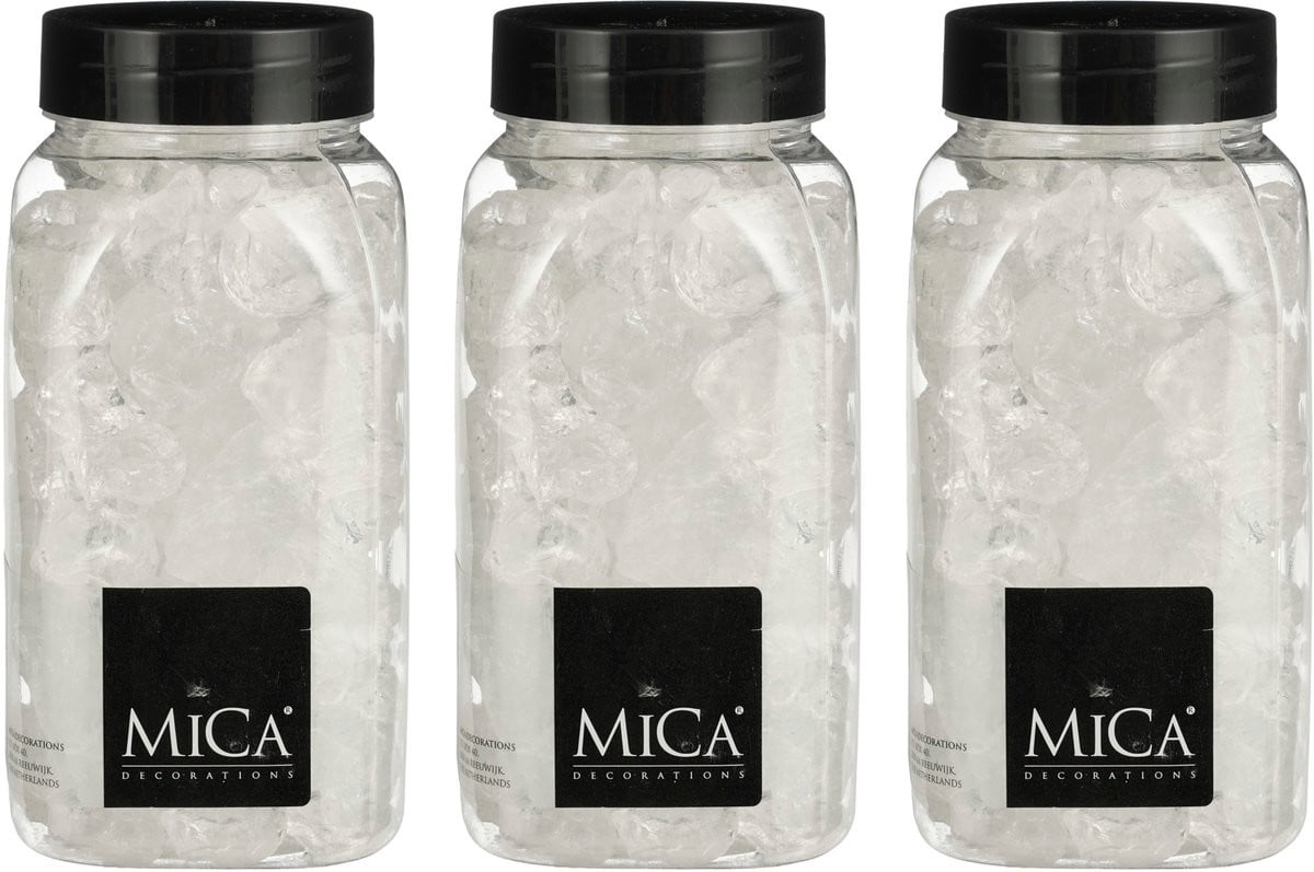 Mica Decorations decoratie steentjes groot transparant siergrind 650 ml