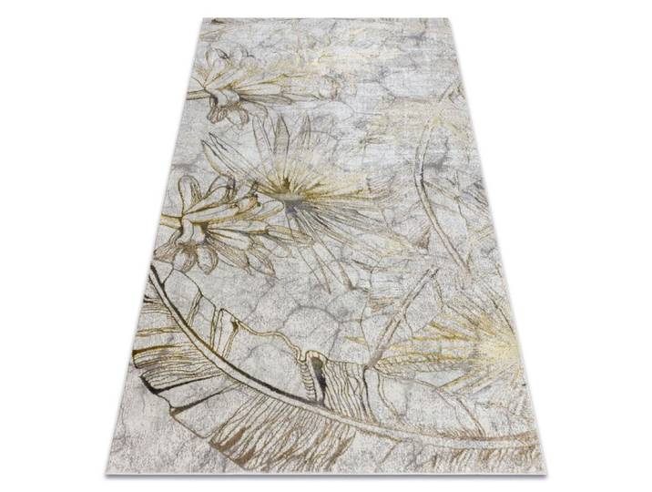 Tapis BLISS Z218AZ237 crème / doré - Fleurs moderne structurel - 160x220 cm