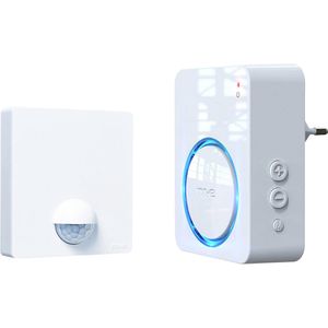 modern-electronics Bewegungsmelder Bell-8020 Set Funk, 120°, 8 m, innen + außen IP54, mit Türgong (Netzstrom)