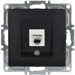 Günsan Visage Telefon Steckdose 1-fach CAT3 Schwarz