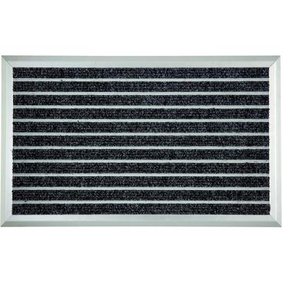 Fußmatte ASTRA "Exclusiv Mat" Gr. 16, grau (anthrazit), B:45cm H:13mm L:75cm, Kunstfaser, Teppiche, Fußmatte, Schmutzfangmatte, strapazierfähig, Aluminium Rahmen
