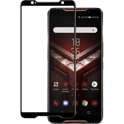 Screenguard Asus ROG Phone Full Screen Panzerglas Schutzfolie 2.5D 9H (Asus ROG Phone), Smartphone Schutzfolie, Schwarz