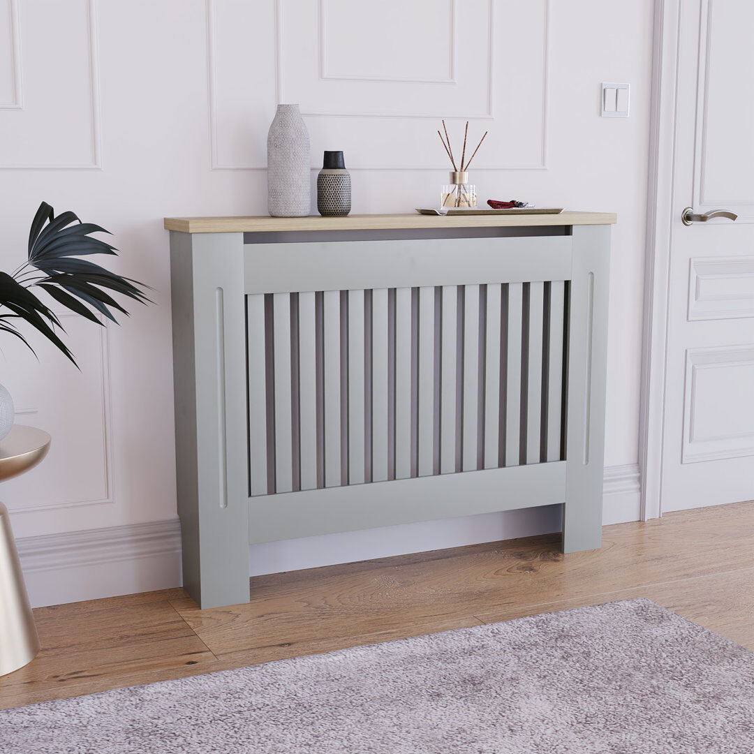 August Grove Beacsfield Radiator Cover Grey 83.3cm H x 111cm W x 19cm D