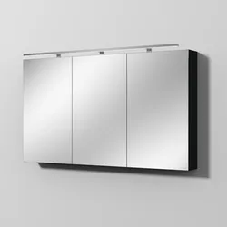 Sanipa Wandvorbau Spiegelschrank „Milla“ 1300 × 750 × 149 mm in Vulkan (matt)