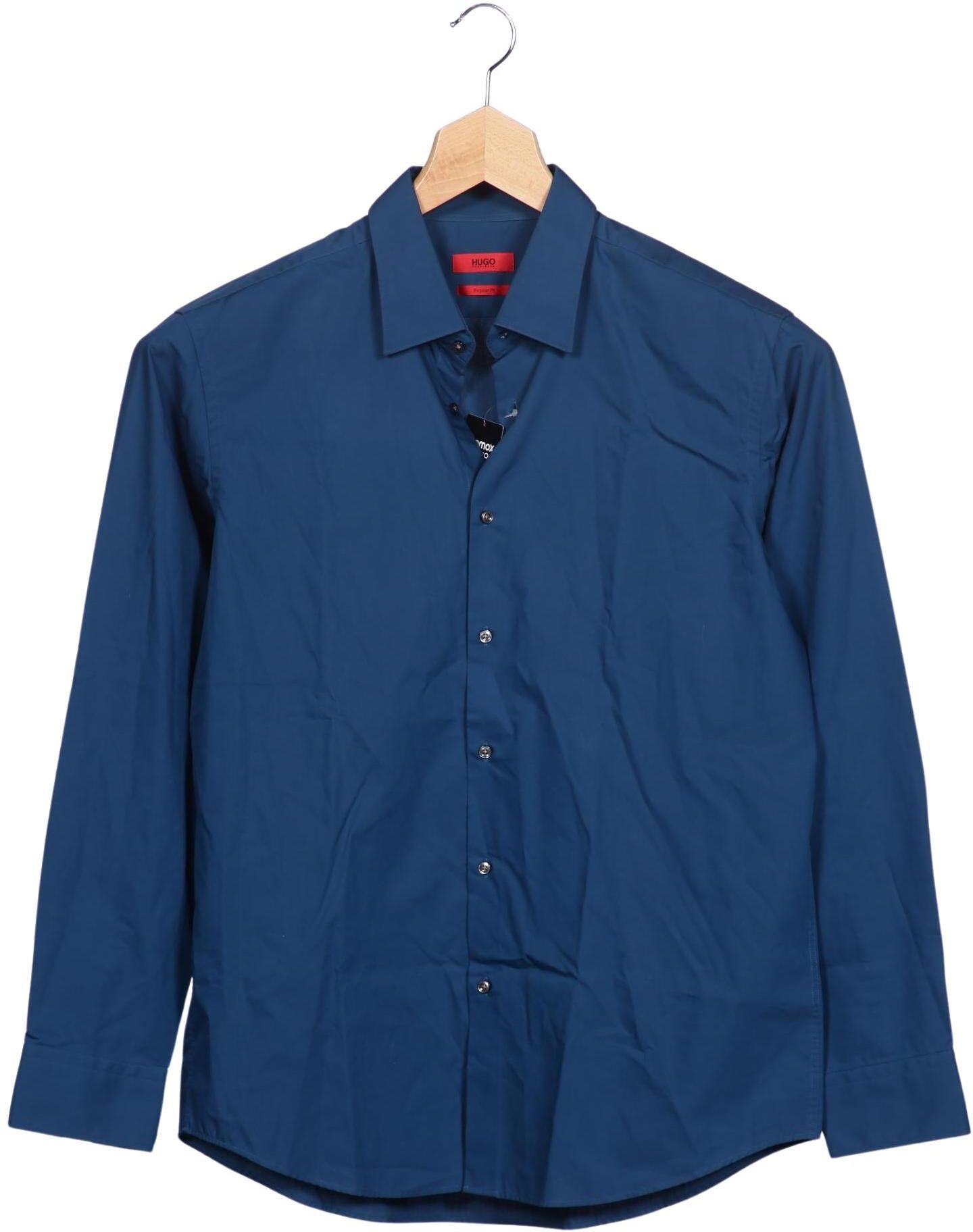 Hugo by Hugo Boss Herren Hemd, Marineblau, Gr. 43, Baumwolle - Second Hand