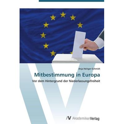 Mitbestimmung in Europa, Taschenbuch von Anja Heitger-Schmidt, AV Akademikerverlag, 978-3-639-40846-1