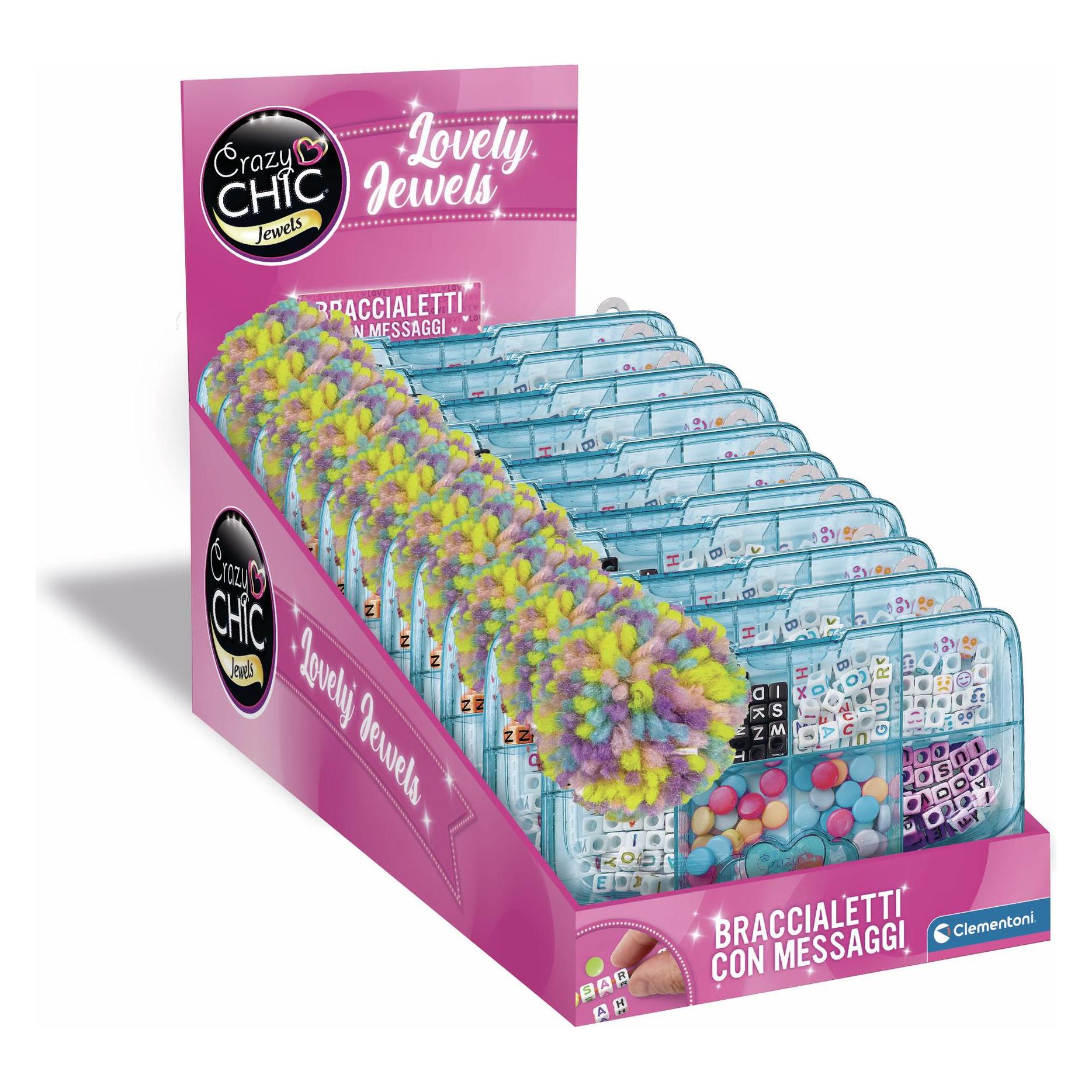Clementoni Crazy Chic - Braccialetti dell'amicizia Blue (Expo 14pz) (57493894)