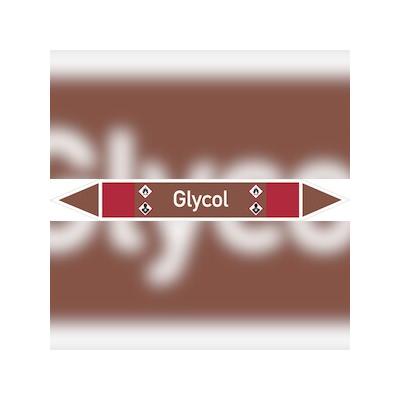 Rohrleitungskennzeichen Glycol - 187x26 mm Folie selbstklebend