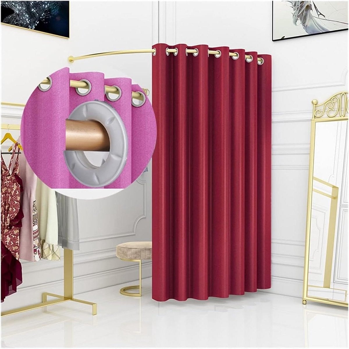 Mobiel Paskamer Gordijn voor Privacy en 99% Zonwering - Breedte: 90 cm - Blackout - Kleurrijk