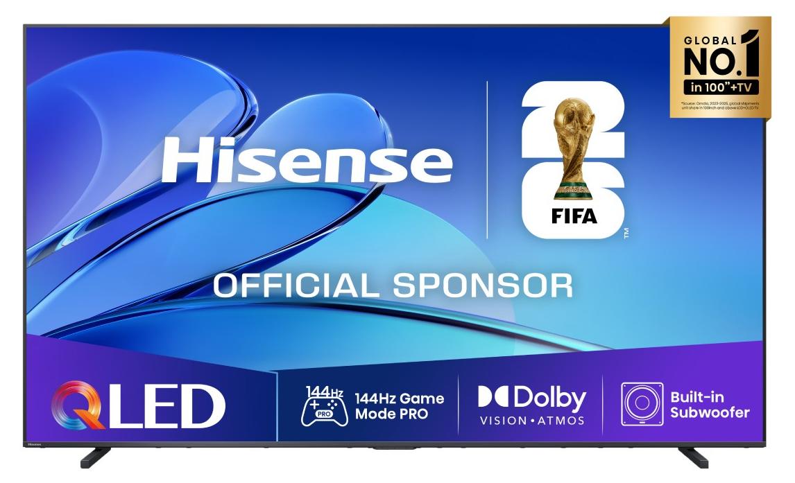 Hisense 98 '' E7Q | Hi-QLED Smart TV 4K 144 Hz, 2,49 m (98"), 3840 x 2160 Pixel, QLED, Smart-TV, WLAN, Schwarz