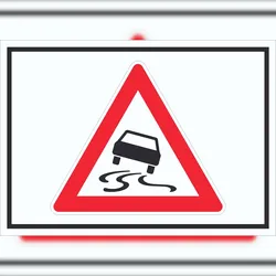 HB-Druck Schild Achtung Schleuder- oder Rutschgefahr Symbol A3 (297x420mm)