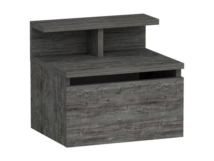 Livetastic Nachttisch, Graphitfarben, Holzwerkstoff, 39.8x35x31.6 cm, Schlafzimmer, Nachttische