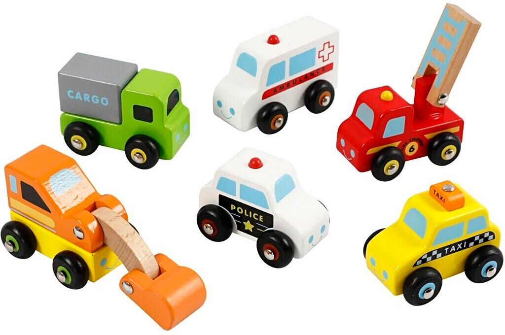 Spielzeug-Auto VIGA HOLZSPIELZEUG "Mini-Autos 6 Stk.", Kinder, pink, Kunststoff, Spielzeugfahrzeuge Spielzeug-Auto, Leicht und handlich pink Einheitsgröße