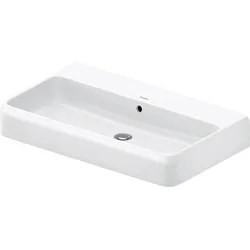 Duravit Collection One Aufsatzwaschtisch, 800x470mm, mit Überlauf, Unterseite glasiert (für verbesserte Hygiene) (für verbesserte Hygiene) und geschliffen, 2382800028, Farbe: ohne Hahnloch