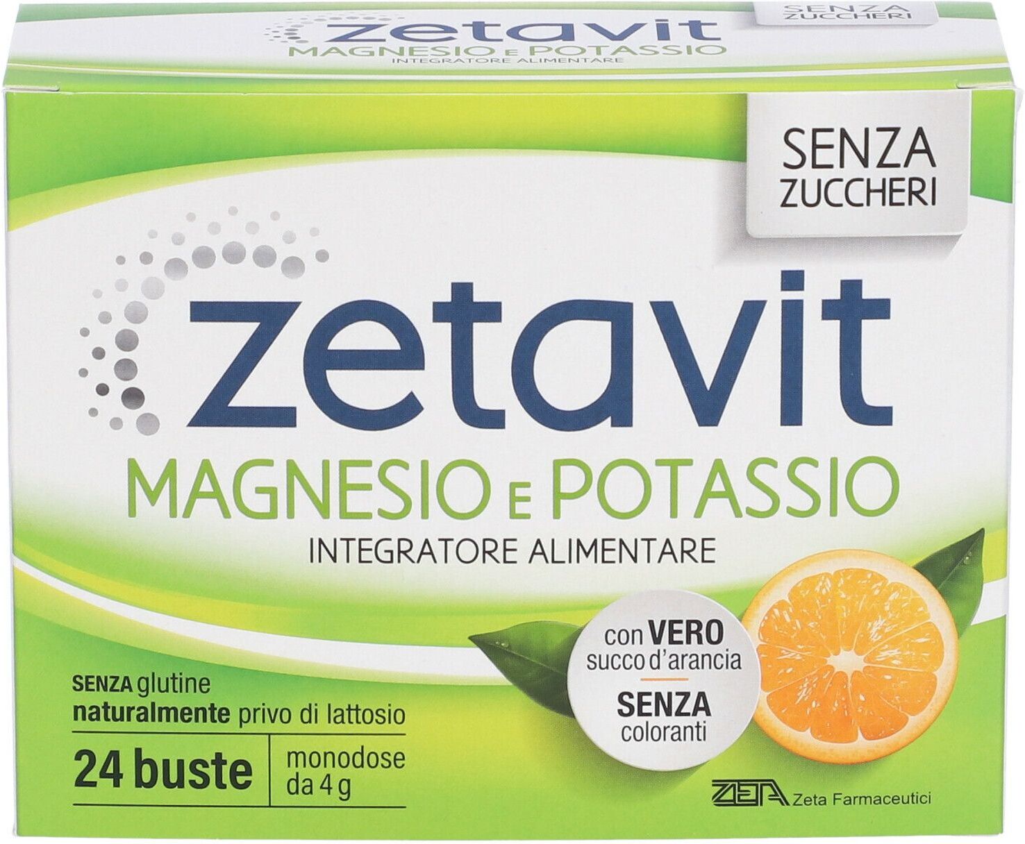 ZETA FARMACEUTICI SpA Zeta Farmaceutici, Zetavit Magnesio e Potassio Senza Zuccheri, 24 Buste
