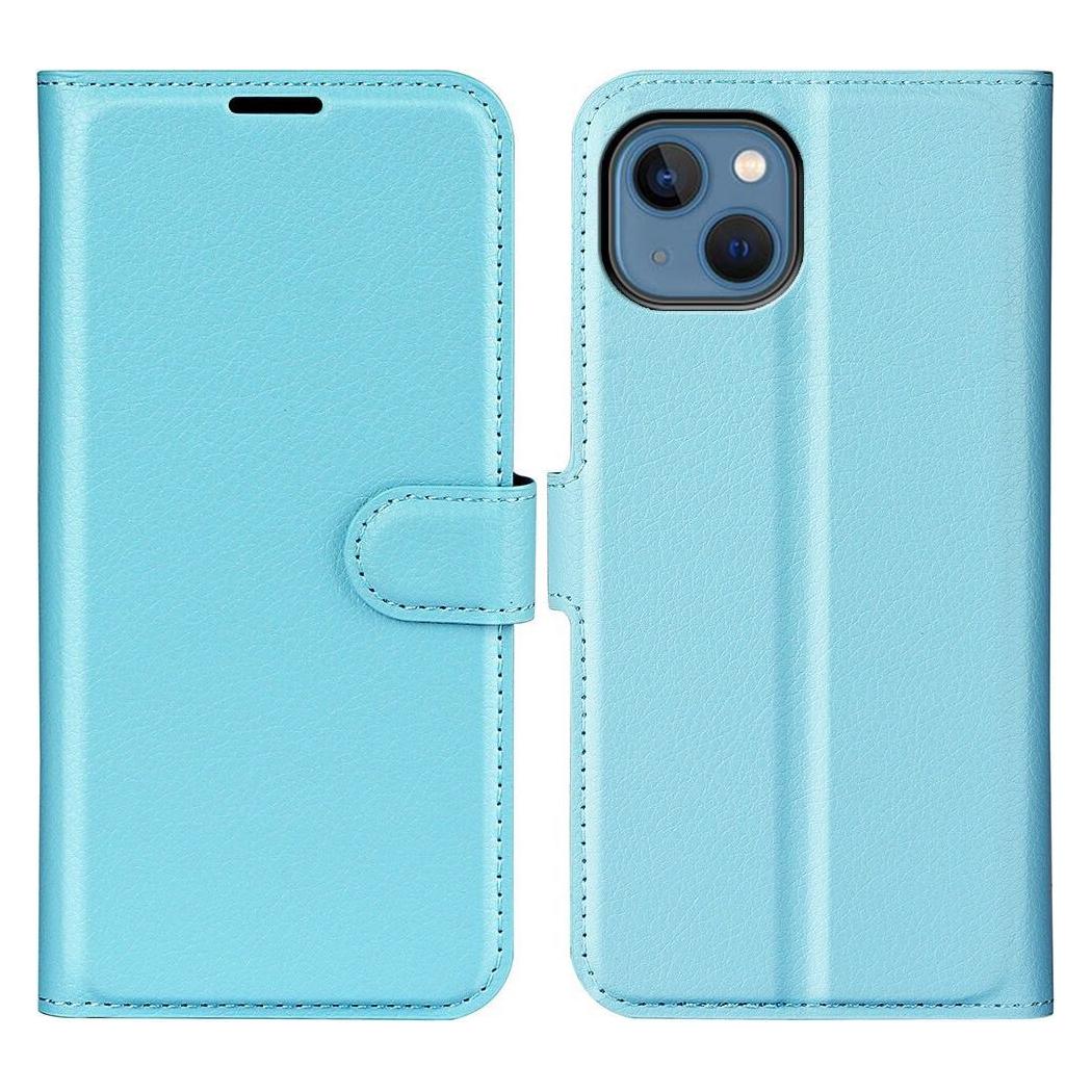 Cover-Discount iPhone 14 - Leder Etui Hülle hellblau (Apple iPhone 14) (101134333E)