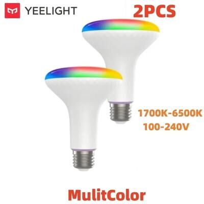 Uplifted Finds Yeelight Smart LED Bulb W3 (E26)   Global Version Dimmable WiFi Light With Voice Control multicolor 2 Pcs B