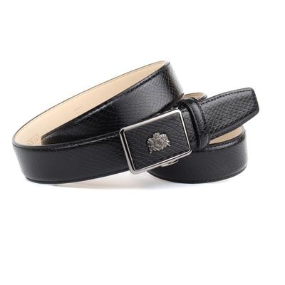 Ledergürtel ANTHONI CROWN, Herren, Gr. 105, schwarz, Rindsleder, Gürtel Ledergürtel