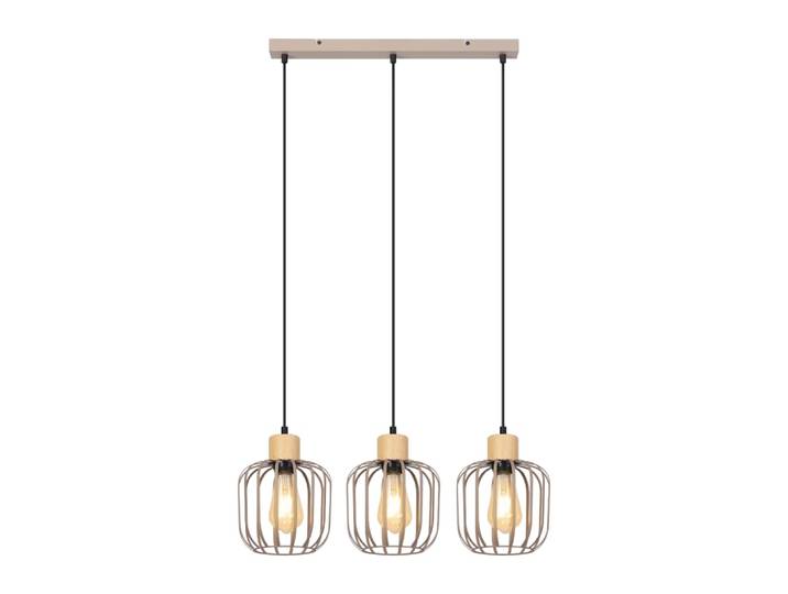 Suspension en fer gris 62x18x145cm e27