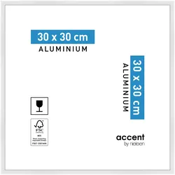 Nielsen Bilderrahmen Accent Aluminium 30 x 30 / Weiß glanz