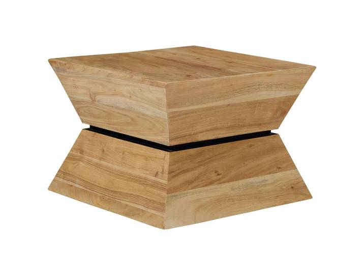 Livetastic Beistelltisch, Schwarz, Akazie, Holz, Akazie, vollmassiv, Holz, quadratisch, 55x40x55 cm, Wohnzimmer, Wohnzimmertische, Beistelltische