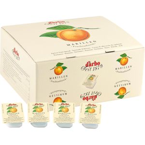 Darbo Fruchtaufstrich Marillen, vegan, 45% Fruchtgehalt, Portionspackungen, je 25 g, 100 Stück